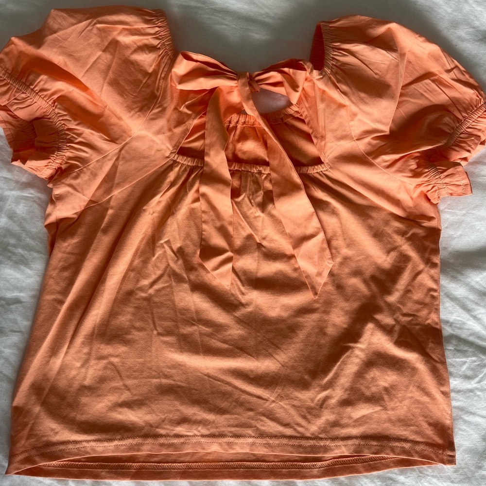 SOLD Orange Blouse Top - Picture 2 of 2